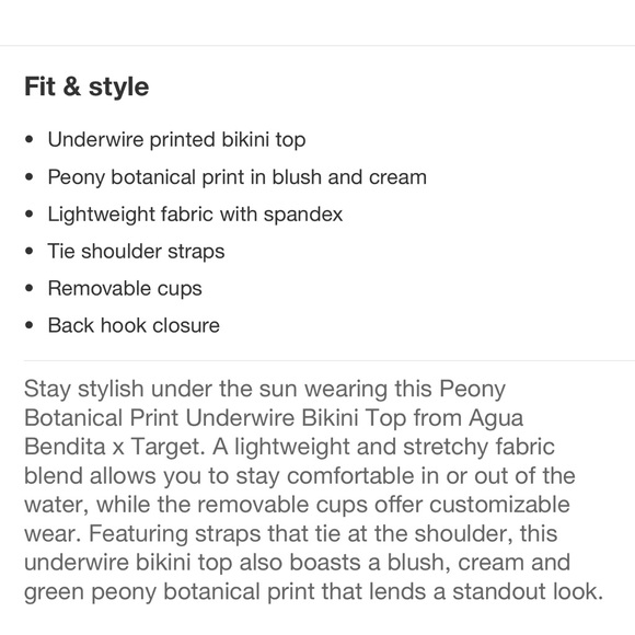 Target x Agua Bendita plus size reversible botanical floral bikini - Picture 3 of 10